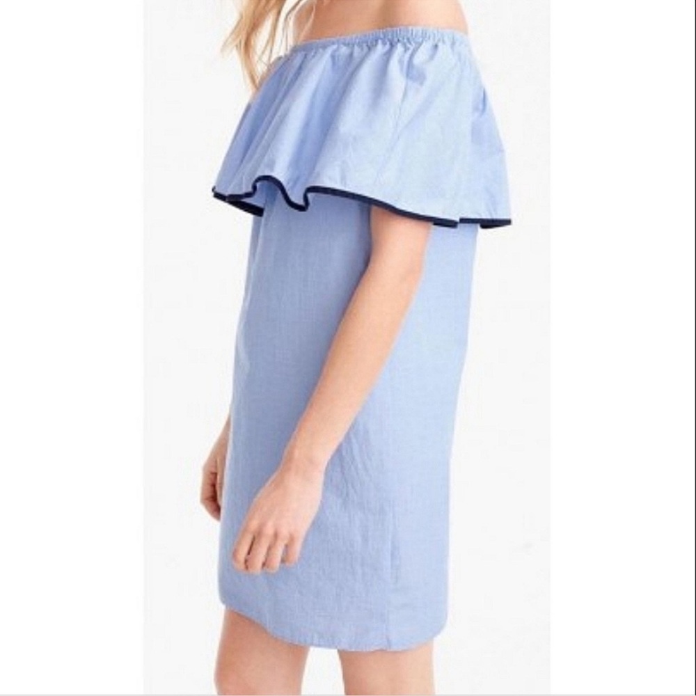 Blue Off-Shoulder J Crew Dress